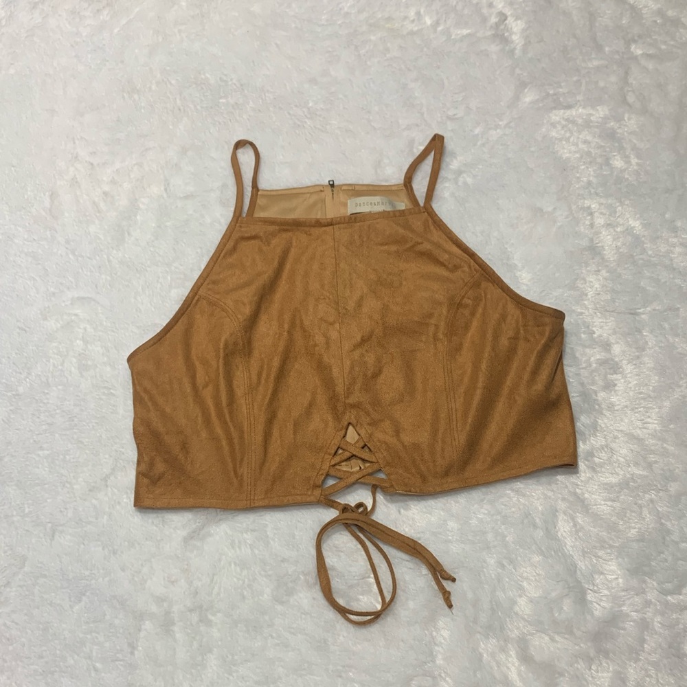 Dance & Marvel Suede Top